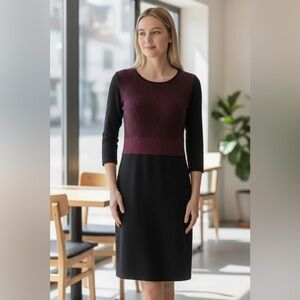 Sweater Dress Midi Length 3/4 sleeves - Size Medium